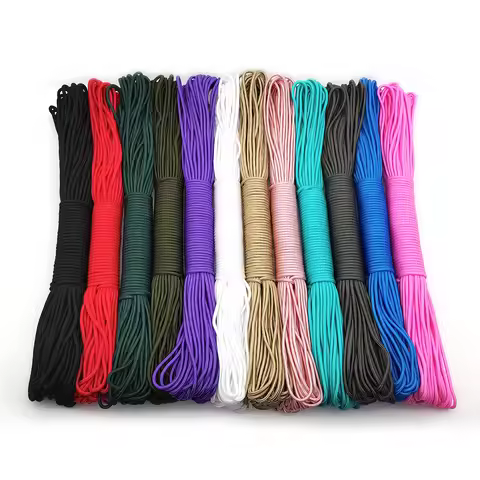 31meters 3mm Solid Parachute Cord Lanyard Rope Mil Spec Type One Strand Climbing Camping Survival Eq
