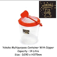 Yokoko Multipurpose Container With Water Dipper / Dispenser Water / Bekas Simpanan Air