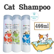 HAPPY TAIL ODOUR CAT SHAMPOO 400ML/Antibacterial Cat Shampoo/Tick& Flea Removal Cat Shampoo