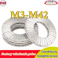 POP 304 Stainless Steel Double Stack Self-Locking Washer M3-M42 (XZM-DM) (Y6) (x6)