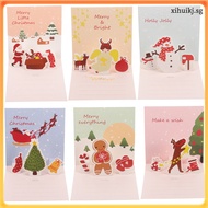 xihuikj Christmas -up Card 6 Sets Greeting Cards 3D Gift Xmas Child