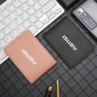 PU Leather Car Passport Business Card Cover Credit Driver License Accessories for Isuzu D-MAX D MAX 