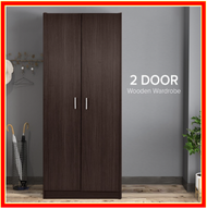 (Pre Order) Modern Wooden Wardrobe 2 Door | 3 Door Wardrobe | 2 Door Wardrobe | Almari Baju 2 pintu