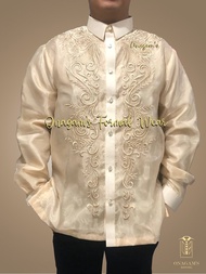 CREAM MODERN BARONG TAGALOG FOR MEN