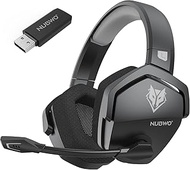 NUBWO Wireless Gaming Headset with Mic for Ps5 Ps4 PC, Zero Interference, 100-Hour Battery All-Day P