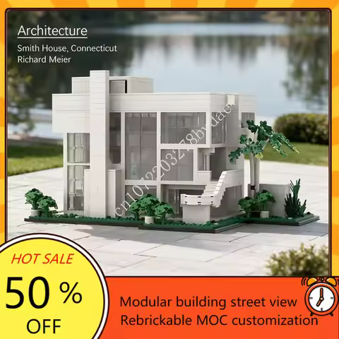 2859PCS Smith House of Richard Meier MOC streetview Puzzles Creative Education DIYAssembly Birthday 