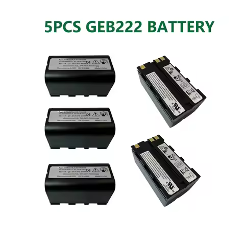 5PCS GEB222 Battery For Leika TS02/06/09/12/16 ATX1200 GPS1200 GRX1200 Total Stations 7.4V 6000mAh S