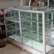 Etalase Bekas Warung Beras 2 kotak, ukuran 1.5 meter Murah Rekondisi