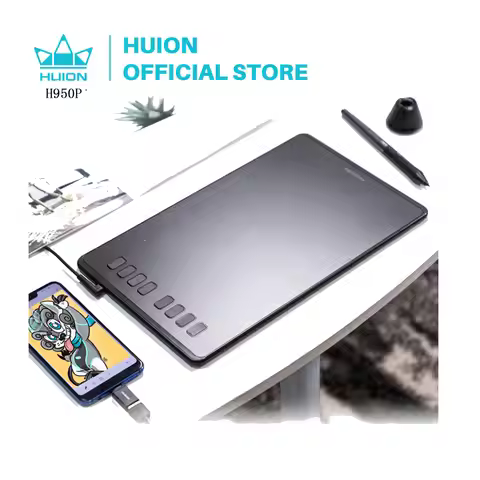 HUION H950P Ultrathin Graphic Tablet Digital Tablets Professional Drawing Pen Tablet with Battery-Fr