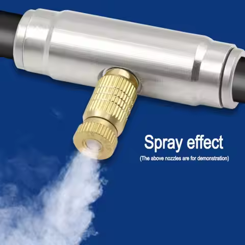 High Pressure Atomizer Nozzle Anti-Drip Landscaping Fogging Spray Head Air Humidification Greenhouse