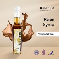 Raisin Syrup Delifru 500 ml - Sirup Rum Raisin / Kismis Premium