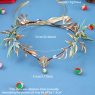 Enchanted Forest Fairy Leaf Crown Headpiece - Delicate Womens Costume Accessory for Cosplay Hallowee