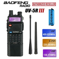 New Baofeng UV-5R III Tri-Band VHF / UHF Walkie Talkie Two Way Radio with 3800mAH battery