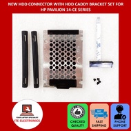 NEW HP PAVILION 14-CE SERIES HDD HARD DRIVE CABLE CONNECTOR WITH HDD CADDY BRACKET SET