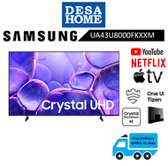 (FREE DELIVERY WITHIN KL/PJ) SAMSUNG (85"/75"/65"/55"/50"/43") U8000F SERIES 4K SMART TV