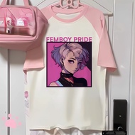Femboy shirt girl harajuku  women Graphic Trendy Grunge Psychedelic t-shirt Breathable Vintage women