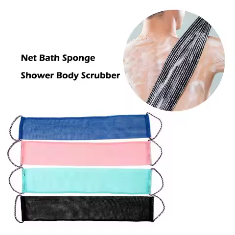 African Net Bath Sponge, 14x77cm African Net Long Bath Net Sponge Exfoliating Shower Body Scrubber B