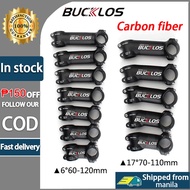 BUCKLOS Carbon Fiber Bike Stem MTB 6/17degree Stems Fit Mountian RoadBike 31.8mm Handlebar Stem