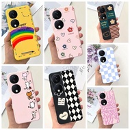 Honor X7b Case CLK-LX2 Shockproof Silicone Bumper Cover Honor X7b Casing Cute Fashion Funny Flowers 