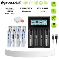 PALO 18650 Battery 3.7V 1500MAH  Pointed 18650 Li-ion Rechargeable Battery battery charger