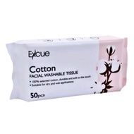 EXCUE ✅ Cotton Facial Washable Tissue 50s