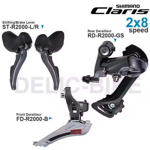SHIMANO CLARIS R2000 2x8 Speed Groupset ST-R2000 and RD-R2000 FD-R2000 Rear/Front DerailleurOriginal