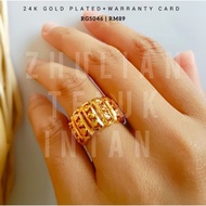 ORIGINAL ZHULIAN, Cincin Pulut Dakap Cinta saduran emas 999/24K RG5046