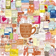 100PCS Motivational Coffee Mug Stickers, Inspiring Quotes and Designs for Mental Health Awareness St