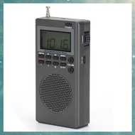 (OAKF) Portable Pocket FM AM Radio Alarm Clock Sleep Timer Digital Radio Great Reception Battery Ope