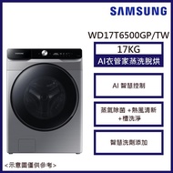 【SAMSUNG 三星】17KG 蒸洗脫烘變頻滾筒洗衣機WD17T6500GP/TW_廠商直送