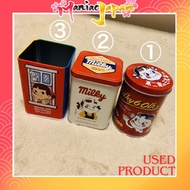 [ Direct from Japan ] [ Retro toys ] [ Used Product ] Peko-chan Fujiya Milky Tin Can Spot Set