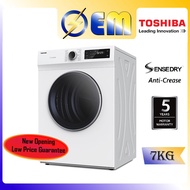 7KG/8KG TOSHIBA Anti Crease Dryer Mesin Pengering | LED Digital Control Panel