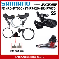 SHIMANO R7025 R7020คาลิเปอร์ R7070ดิสก์เบรกไฮดรอลิคติดแบนผ้าเบรก K03S L05A R7000ด้านหน้าด้านหลัง Der