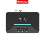 MonQiQi BT200 NFC Bluetooth 5.0 Wireless Audio Adapter Receiver 3.5Mm Aux RCA Jack Hi-Fi Adaptor Nirkabel Cocok Untuk Mobil Mp3 FM Perangkat Audio