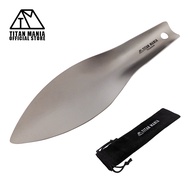 TITAN MANIA Shovel Mini Titanium Lightweight Durable Compact Portable Hand Shovel Sturdy Outdoor Gea