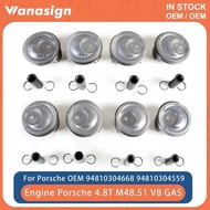 Engine Φ96mm Piston & Ring Set STD Fit 4.8 T L For Porsche Cayenne Panamera M48 M48.51 M48.52 4.8T 4