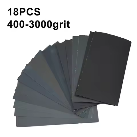 18Pcs/Set Sandpaper 400 600 800 1000 1200 1500 2000 2500 3000 Grits Sand Paper Water/Dry Sanding Pap