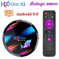 【New arrival】 H96 Max X3 Tv Box 9.0 4gb 64gb Amlogic S905x3 Quad Core Bt Wifi H96max 4gb 32gb Media Player Tvbox Set Box