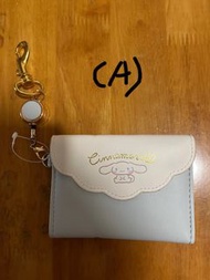 (A)Sanrio 2021 玉桂狗伸縮證件套（$80)；(B) Moomin 史力奇證件套（$80)；（C) Sanrio 2024 Rururugakuen 證件掛套（$88）；(D)  CRAF