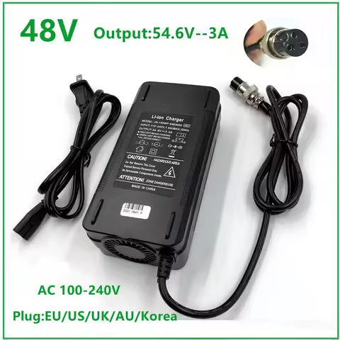48V E bike E-scooter Charger Output 54.6V3A Lithium Battery Charger for 48V Kugoo M4 kugoo X1 M4 Pro