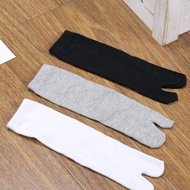 ไม้ไผ่ญี่ปุ่นผู้ชายและผู้หญิงฤดูร้อนไฟเบอร์สองนิ้วถุงเท้าสีดำกิโมโนปัดพลิกรองเท้าแยกนินจาสีขาว Tabi ถุงเท้านิ้วเท้า