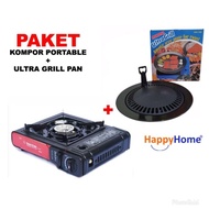 PTR PAKET KOMPOR PORTABLE BBQ ULTRA GRILL PAN
