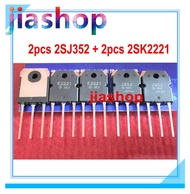 2pairs=4pcs 2pcs 2SJ352 +2pcs 2SK2221 TO-3P J352+K2221 new original on sale