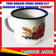 Mug Cangkir Jadul Gelas Enamel Jadul