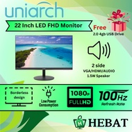22/24 inch Monitor | Speaker 100hz FHD LED Uniarch Wall Mount Monitor | MSI Acer ViewSonic Samsung
