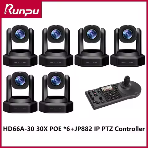 1-10pcs Runpu 1080P HD 30x Zoom Ai Tracking PTZ Video Conference Camera for Church Business with PTZ