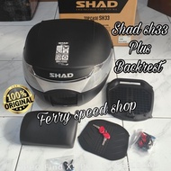 Shad Original Backrest plus Box shad sh33 Top box shad sh33 33 liter/ plus Sanderan box shad sh33