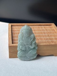 文殊菩薩翡翠玉吊墜 （送頸繩或繩扣）