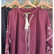 DURA SULAM BLOUSE COTTON VELVET LOOSE CUTTING KASUAL BLOUSE