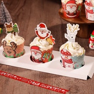 [Dhin] 2024 Christmas Cupcake High Temperature Oven Air Fryer Muffin Cupcake Decor Merry Christmas Decorations For Home Xmas Ornaments COD